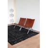 Diseño Baobab - Alfombra Estructura Efecto Terciopelo - Hecha En Bélgica  - Acabado A Mano - Antideslizante Natural - 100% Poliéster - Negro Agua - 140 X 200 Cm