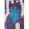 Alfombra - Colección Ikat Beneffito - Pato Azul - Alfombra - Bleu_duck - 80x150cm - Alfombra Estampada, Acabado Artesanal, Tejiendo En Bélgica - Alfombra Moderna De Calidad