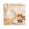 Sartén Wok Con Tapa 24cm Antiadherente - Apta Todos Fuegos + Inducción - Libre Pfoa Pfas - Crema Just Perfecto