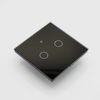 M0l0 Powered By Tuya - 2 Gangs Smart Light Switch Black Color - Wifi