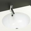 Valadares 18327002 Oval Lavabo Bajo Encimera Blanco