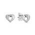 Pendientes Pandora Plata De Botón Corazones Anudados 298019cz