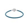 Pulsera Pandora Cuero Trenzado Turquesa Cierre Concha 598951c01-s1