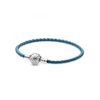 Pulsera Pandora Cuero Trenzado Turquesa Cierre Concha 598951c01-s1