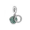 Charm Colgante Doble Disco Verde Brillante 799186c02