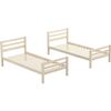 Literas Infantiles Separables - 2 X 90 X 190 Cm - Pino Macizo Natural