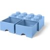 Caja De Almacenaje Apilable Ladrillo 8 Pomos 2 Cajones Azul De Lego 40061736