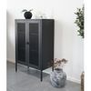 Vitrina Anna Con Puerta De Malla Color Negro House Nordic