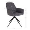 Silla De Comedor Giratoria Ava Gris Oscuro House Nordic