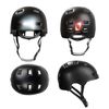 Casco Urbano Negro Para Bicicleta Y Skate L 57-61cm Para Adolescentes Y Adultos, Casco Crazy Safety Con Luces Delanteras Y Traseras. Homologado Y Certificado En1078.