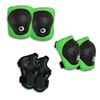 Set De Protecciones Para Bicicleta, Monopatín, Bmx, Patines Y Patinete Para Niños  Rodilleras, Muñequeras Y Coderas Verde Con Diseño De Crazy Safety.