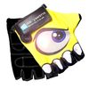 Guantes De Bicicleta Amarillos Para Niños Con Ojos Reflectantes Y Palmas Acolchadas. Diseño Crazy Safety, Tela Elástica Y Cómoda, Talla S. Perfectos Para Bici, Patinete Y Actividades Al Aire Libre.