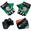 Guantes De Bicicleta Verdes Para Niños Con Ojos Reflectantes Y Palmas Acolchadas. Diseño Crazy Safety, Tela Elástica Y Cómoda, Talla S. Perfectos Para Bici, Patinete Y Actividades Al Aire Libre.