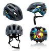 Casco De Bicicleta Negro Con Flecha Para Niños De 6 A 12 Años 54-58cm Con Luz Led Roja Integrada Recargable Por Usb. Testado Y Homologado Según En1078