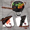 Casco Negro Graffiti Para Bicicleta Y Skate M-l 54-60cm Para Adolescentes Y Adultos Con Correas Reflectantes. Crazy Safety.  Homologado En 1078.