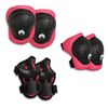 Set De Protecciones Para Bicicleta, Monopatín, Bmx, Patines Y Patinete Para Niños  Rodilleras, Muñequeras Y Coderas Rosa Con Diseño De Crazy Safety.