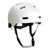 Casco Urbano Blanco Mate Para Bicicleta Y Skate M 54-57cm Para Adolescentes Y Adultos, Casco Crazy Safety Con Luces Delanteras Y Traseras. Homologado Y Certificado En1078.