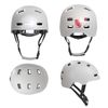 Casco Urbano Blanco Mate Para Bicicleta Y Skate M 54-57cm Para Adolescentes Y Adultos, Casco Crazy Safety Con Luces Delanteras Y Traseras. Homologado Y Certificado En1078.