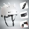 Casco Urbano Blanco Mate Para Bicicleta Y Skate M 54-57cm Para Adolescentes Y Adultos, Casco Crazy Safety Con Luces Delanteras Y Traseras. Homologado Y Certificado En1078.