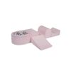 Meowbaby Parque Infantil De Espuma Con Piscina De Bolas, Terciopelo, Rosa Claro : Perla/gris 100 Bolas