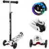 Scooter 3 Ruedas Led Luz 60kg Max Hypermotion Alamo Manillar Ajustable 68-92cm Blc