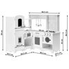 Esquina De Cocina Infantil De Madera Mamabrum - Disposición L 86.5*(90 + 90)*29.5 Cm - Ce