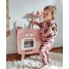 Cocina De Juegos Retro Para Niños Con Accesorios Mamabrum - 59*29.5*73 Cm Rosa