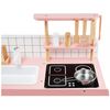 Cocina De Juegos Retro Para Niños Con Accesorios Mamabrum - 59*29.5*73 Cm Rosa