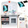 Gabinete Médico De Juguete De Madera De Imitación Con 20 Accesorios Para Médico - Juegos De Médico - Enfermería - Gabinete De Atención Hospitalaria