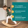 Tablero De Equilibrio De Para Niños De 80x30 Cm Madera Natural Con Fieltro Gris Meowbaby