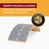 Tablero De Equilibrio De Para Niños De 80x30 Cm Madera Natural Con Fieltro Gris Meowbaby