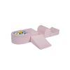 Meowbaby Parque Infantil De Espuma Con Piscina De Bolas, Terciopelo, Rosa Claro : Azul/blanco/amarillo 100 Bolas