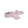 Meowbaby Parque Infantil De Espuma Con Piscina De Bolas, Terciopelo, Rosa Claro : Gris/blanco/plata 100 Bolas