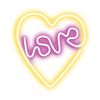 Forever Neon Led Light Love Heart Purple White