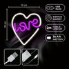 Forever Neon Led Light Love Heart Purple White