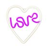 Forever Neon Led Light Love Heart Purple White