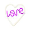 Forever Neon Led Light Love Heart Purple White