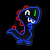 Forever Neon Led Jurassic Baby Dino Blue