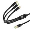 Cable Multi Usb 3 En 1 2a Sincronización Longitud 1,2m Forever Negro