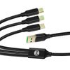 Cable Multi Usb 3 En 1 2a Sincronización Longitud 1,2m Forever Negro