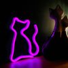 Forever Neon Led Light Cat Pink Bat+usb