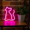 Forever Neon Led Light Cat Pink Bat+usb