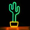 Forever Neon Led Light Cactus Orange Green Bat+usb