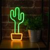 Forever Neon Led Light Cactus Orange Green Bat+usb