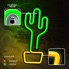 Forever Neon Led Light Cactus Orange Green Bat+usb