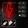 Forever Neon Led Light Bolt Red Bat+usb