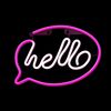 Forever Neon Led Light Hello Pink White Bat+usb Flne15