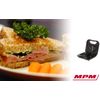 Sandwichera, 2 Sandwiches, Placas Antiadherentes, Tostado Perfecto, Acero Inoxidable, Compacta Negro/plata 750w Mpm Mop-19m