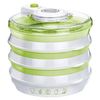 Deshidratador Alimentos Plegable, 6 Bandejas, 2 Niveles Temperatura, Seca Frutas, Verduras, Carne, Sin Bpa Blanco/verde 400w Mpm Msg-06