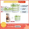 Deshidratador Alimentos Plegable, 6 Bandejas, 2 Niveles Temperatura, Seca Frutas, Verduras, Carne, Sin Bpa Blanco/verde 400w Mpm Msg-06